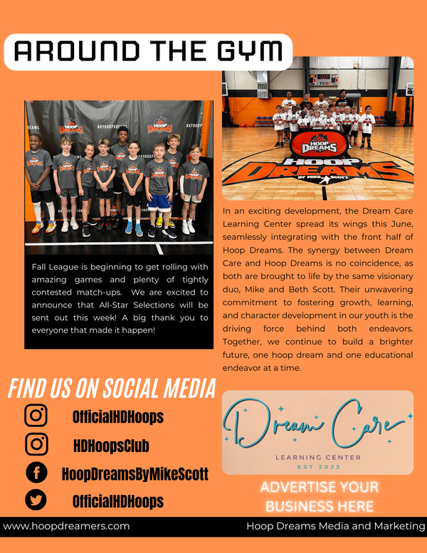 Hoop Dreams Basketball Newsletter Edition 1 Hoop Dreams